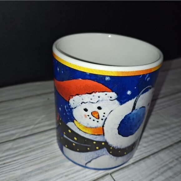 Christmas Holiday Collectible Coffee Tea Mug Snowman Holiday Spirit Graphic - Picture 4 of 10